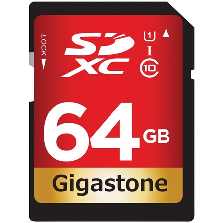 GIGASTONE Prime Series 64GB SDXC Card GS-SDXC80U1-64GB-R